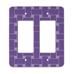 Waffle Weave Rocker Style Light Switch Cover - Two Switch