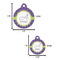 Waffle Weave Round Pet ID Tag - Large - Comparison Scale