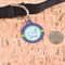 Waffle Weave Round Pet ID Tag - Large - In Context