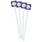 Waffle Weave White Plastic Stir Stick - Double Sided - Square - Front