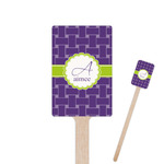 Waffle Weave 6.25" Rectangle Wooden Stir Sticks - Double Sided (Personalized)