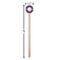 Waffle Weave Wooden 6" Stir Stick - Round - Dimensions