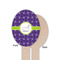 Waffle Weave Wooden Food Pick - Oval - Single Sided - Front & Back