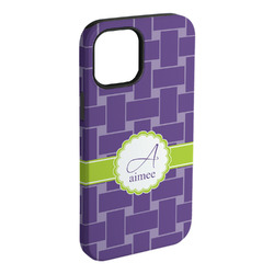 Waffle Weave iPhone Case - Rubber Lined - iPhone 15 Plus (Personalized)