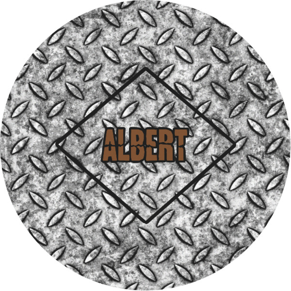 Custom Diamond Plate Multipurpose Round Labels - 1" (Personalized)