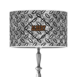 Diamond Plate 12" Drum Lamp Shade - Poly-film (Personalized)