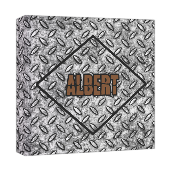 Custom Diamond Plate Canvas Print - 12x12 (Personalized)