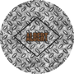 Diamond Plate Multipurpose Round Labels - 2" (Personalized)