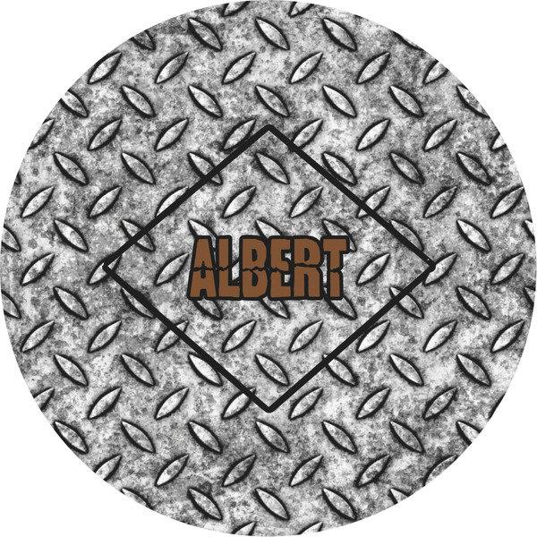 Custom Diamond Plate Multipurpose Round Labels - 2" (Personalized)