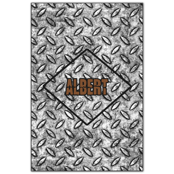 Custom Diamond Plate Wood Print - 20x30 (Personalized)