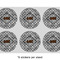 Diamond Plate 3" Multipurpose Round Labels - Sheet