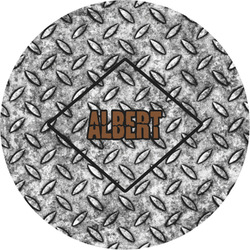 Diamond Plate Multipurpose Round Labels - Custom Sized (Personalized)