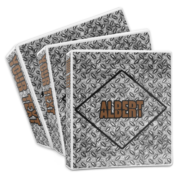 Custom Diamond Plate 3-Ring Binder (Personalized)