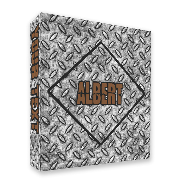 Custom Diamond Plate 3 Ring Binder - Full Wrap - 2" (Personalized)