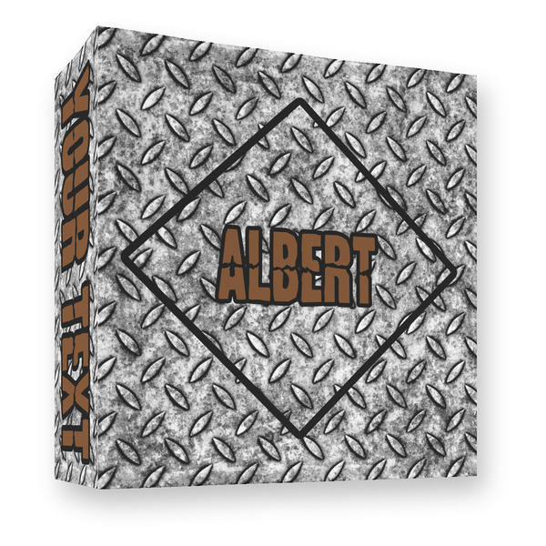 Custom Diamond Plate 3 Ring Binder - Full Wrap - 3" (Personalized)