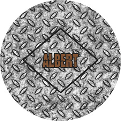 Diamond Plate Multipurpose Round Labels - 5" (Personalized)