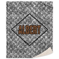Diamond Plate Sherpa Throw Blanket - 60"x80" (Personalized)