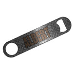 Diamond Plate Bar Bottle Opener - Silver w/ Name or Text