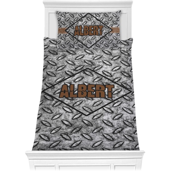 Custom Diamond Plate Comforter Set - Twin XL (Personalized)