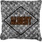 Diamond Plate Burlap Pillow 18"