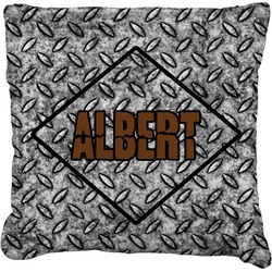 Diamond Plate Faux-Linen Throw Pillow 26" (Personalized)