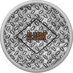 Diamond Plate Cabinet Knob (Silver) (Personalized)