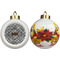 Diamond Plate Ceramic Christmas Ornament - Poinsettias (APPROVAL)