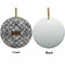 Diamond Plate Ceramic Flat Ornament - Circle Front & Back (APPROVAL)