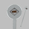 Diamond Plate Clear Plastic 7" Stir Stick - Round - Closeup