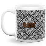 Diamond Plate 20 Oz Coffee Mug - White (Personalized)