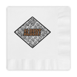 Diamond Plate Embossed Decorative Napkins (Personalized)