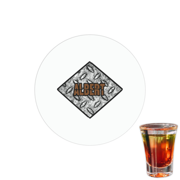 Custom Diamond Plate Printed Drink Topper - 1.5" (Personalized)