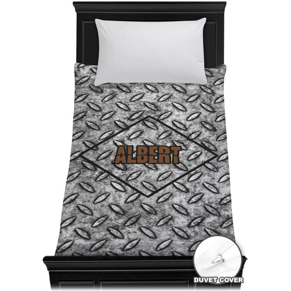 Custom Diamond Plate Duvet Cover - Twin XL (Personalized)