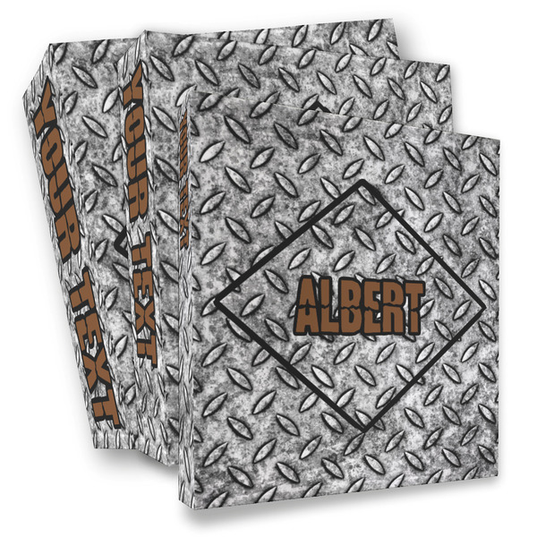 Custom Diamond Plate 3 Ring Binder - Full Wrap (Personalized)