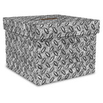 Diamond Plate Gift Box with Lid - Canvas Wrapped - XX-Large (Personalized)