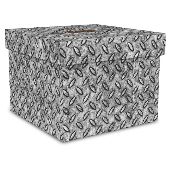 Custom Diamond Plate Gift Box with Lid - Canvas Wrapped - XX-Large (Personalized)