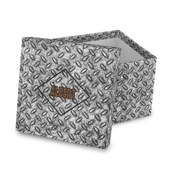 Custom Diamond Plate Gift Box with Lid - Canvas Wrapped (Personalized)