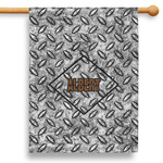 Diamond Plate 28" House Flag - Double Sided (Personalized)