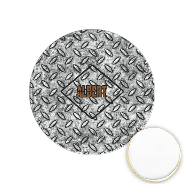 Custom Diamond Plate Printed Cookie Topper - 1.25" (Personalized)