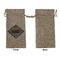 Diamond Plate Large Burlap Gift Bags - Front Approval