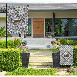 Diamond Plate Large Garden Flag - Double Sided (Personalized)