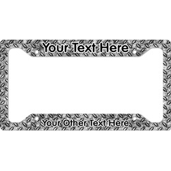 Diamond Plate License Plate Frame - Style A (Personalized)