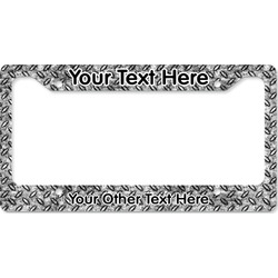 Diamond Plate License Plate Frame - Style B (Personalized)