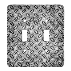 Diamond Plate Light Switch Cover (2 Toggle Plate)