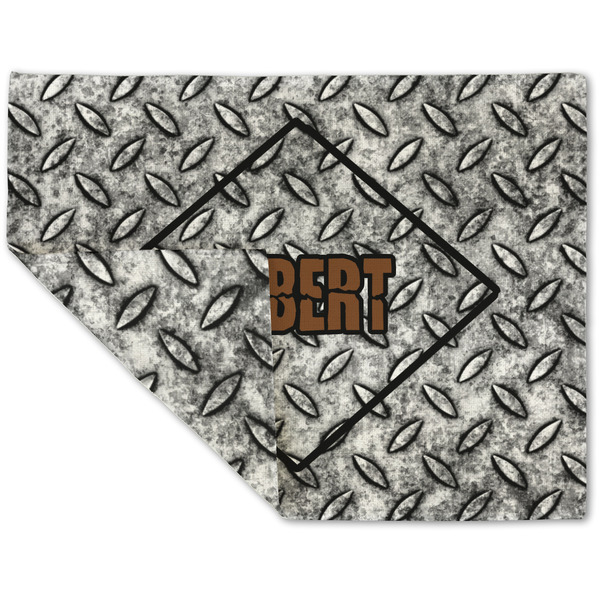 Custom Diamond Plate Double-Sided Linen Placemat - Single w/ Name or Text