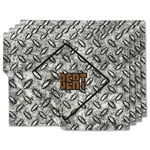 Diamond Plate Double-Sided Linen Placemat - Set of 4 w/ Name or Text