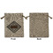 Diamond Plate Medium Burlap Gift Bag - Front Approval