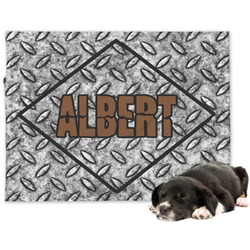Diamond Plate Dog Blanket - Large (Personalized)