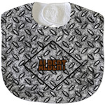 Diamond Plate Velour Baby Bib w/ Name or Text