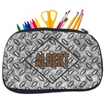 Diamond Plate Neoprene Pencil Case - Medium w/ Name or Text